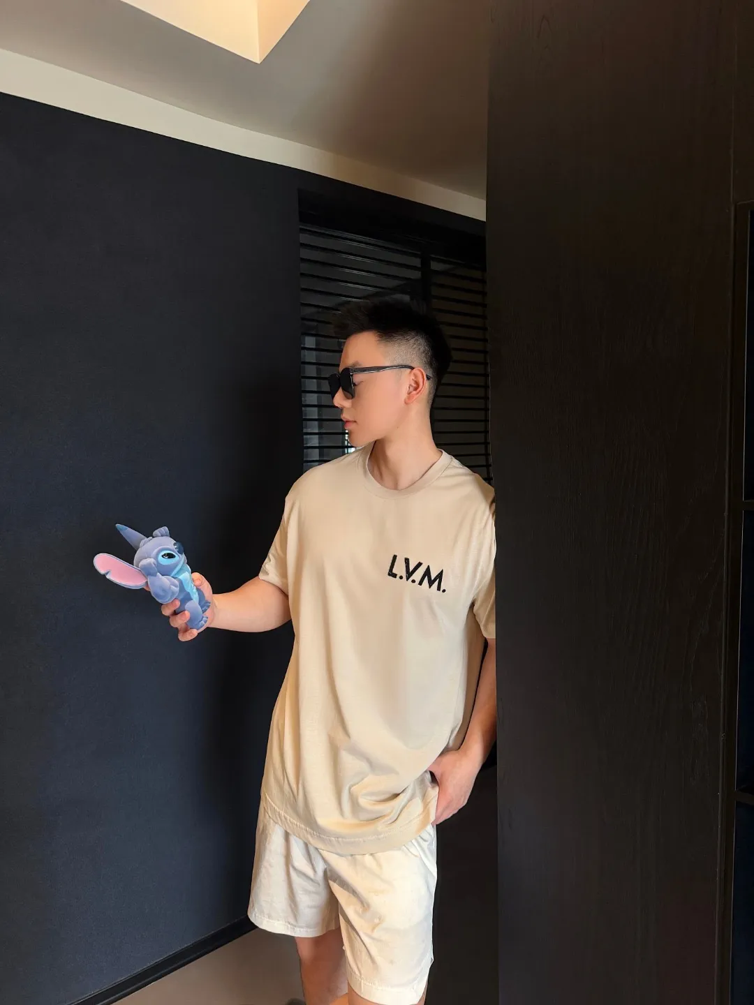 Louis Vuitton/Louis Vuitton embroidered small label short sleeves